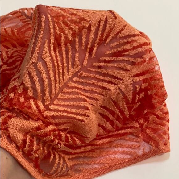 Parker sheer pullover casual top fine gauge knit peach short sleeve size S - Picture 6 of 6